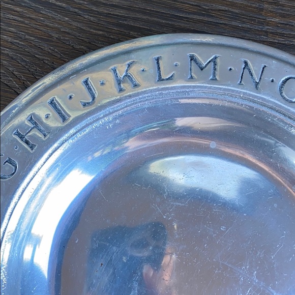 Wilton Pewter ABC 123 9 in kid plate vintage - Picture 5 of 11
